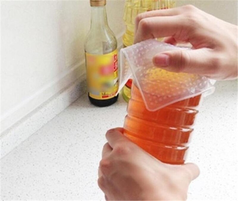 Multifunctional Silicone Food Wrap Clear Reusable Silicone Wraps Seal Cover Stretch Fresh Wrap Kitchen Tools 3 Size