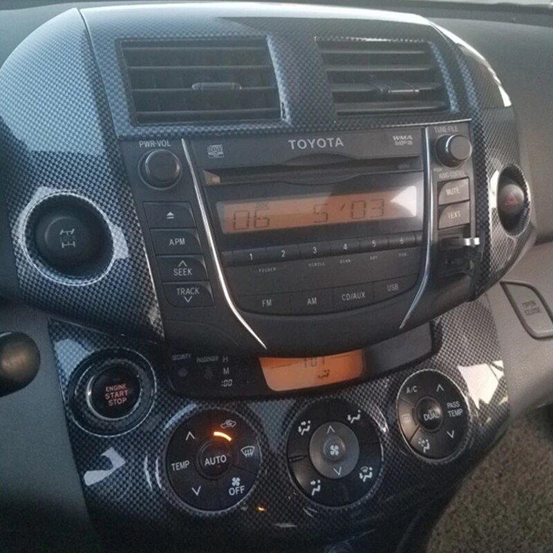 Deska rozdzielcza samochodu klimatyzator dostosuj przycisk panelowy stylizacja pokrywy listwy robić Toyota RAV4 2009-2013 akcesoria samochodowe