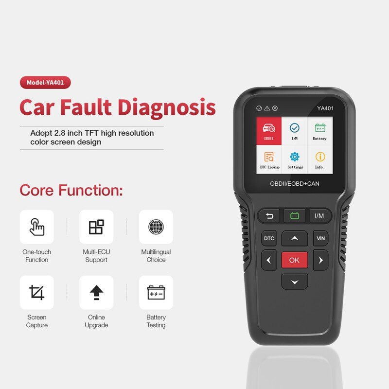 Code Reader Scanner Tool Support Free Update Full OBD2 Functions Battery Check PK KW850 CR3008 Auto Code Scanner