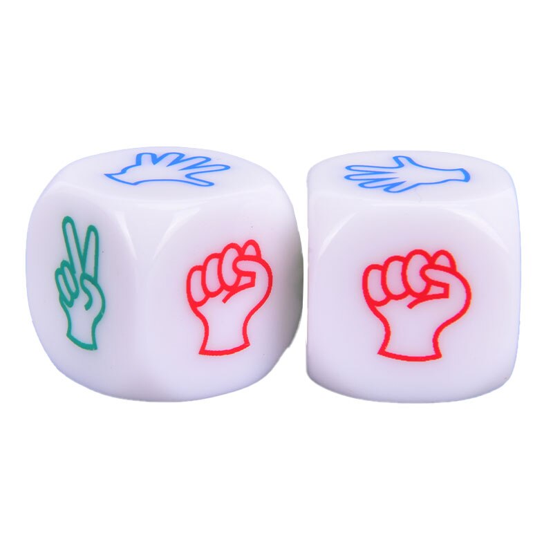 2Pcs Dice Games Toy Finger-guessing Game Dice Rock Paper Scissors Game