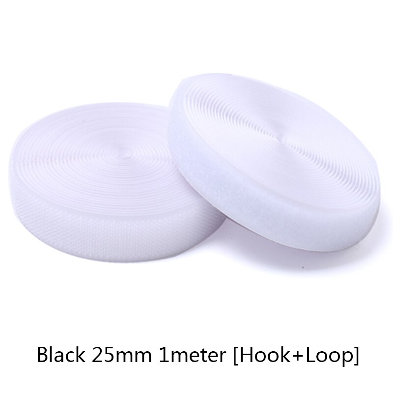 1M Strong Velcros Adhesive Hook Loop Fastener Tape Strip Nylon Sticker Velcro for Sewing DIY No Glue 16/20/25/30/38/50/100/150mm: white-25mm-1meter