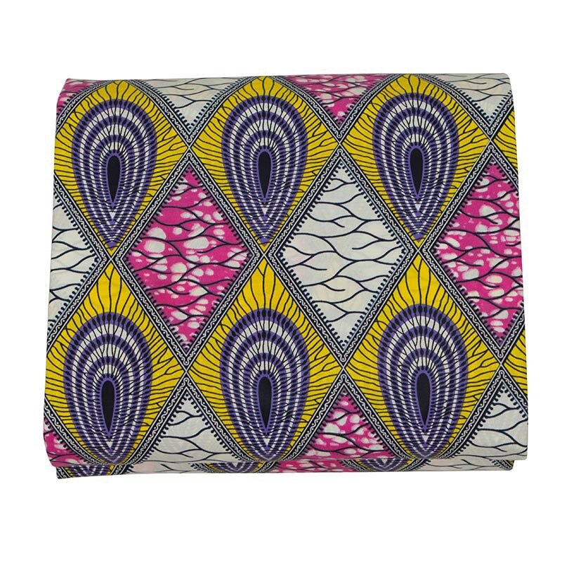 Guarantee Real Wax African Fabric Colourful Rhombus Pattern Print Fabric