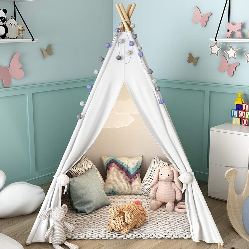 1.8M Kinderen Teepee Tent Voor Kinderen Indoor Outdoor Tipi Kind Tent Speelhuis Wigwam Voor Kinderen