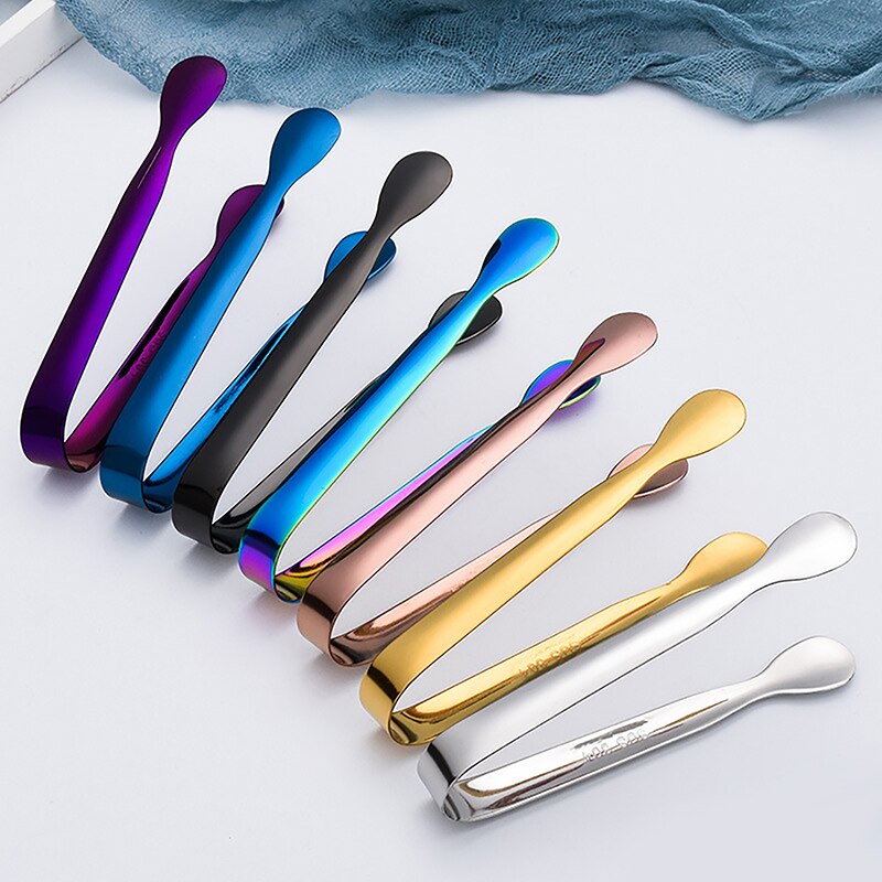 Stainless Steel Ice Cube Clip Ice Tong Bread Food BBQ Clip Barbecue Clip Ice Clamp Tool Bar Kitchen Accessories