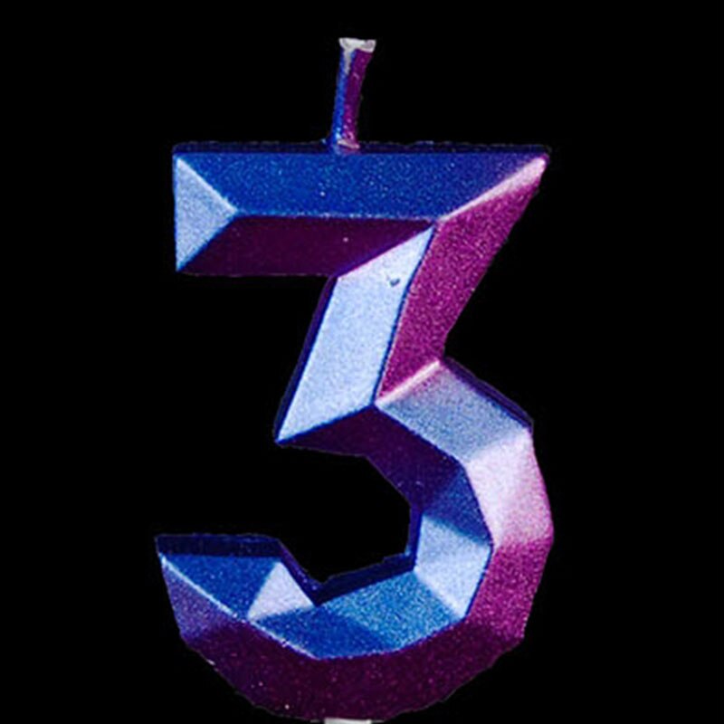 Verjaardag Kaarsen 1 2 3 4 5 6 7 8 9 0 Gold Kids Jongen Meisje Verjaardag Voor Cake Party levert Decoratie Cake Kaarsen: 3