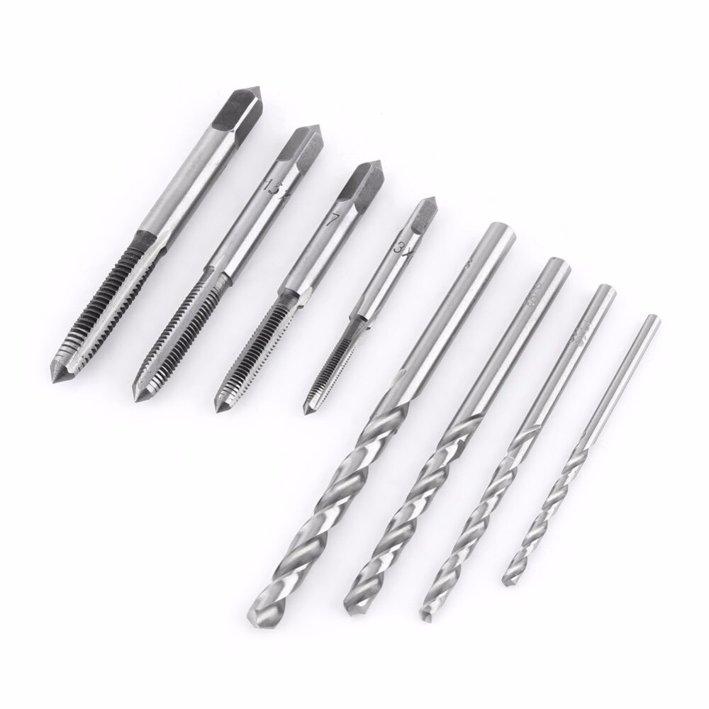 9 stks/set T Type Machine Hand Schroefdraad Kranen Ruimer M3/M4/M5/M6 Tap Set Met 4 stks Tapboren En Wrench