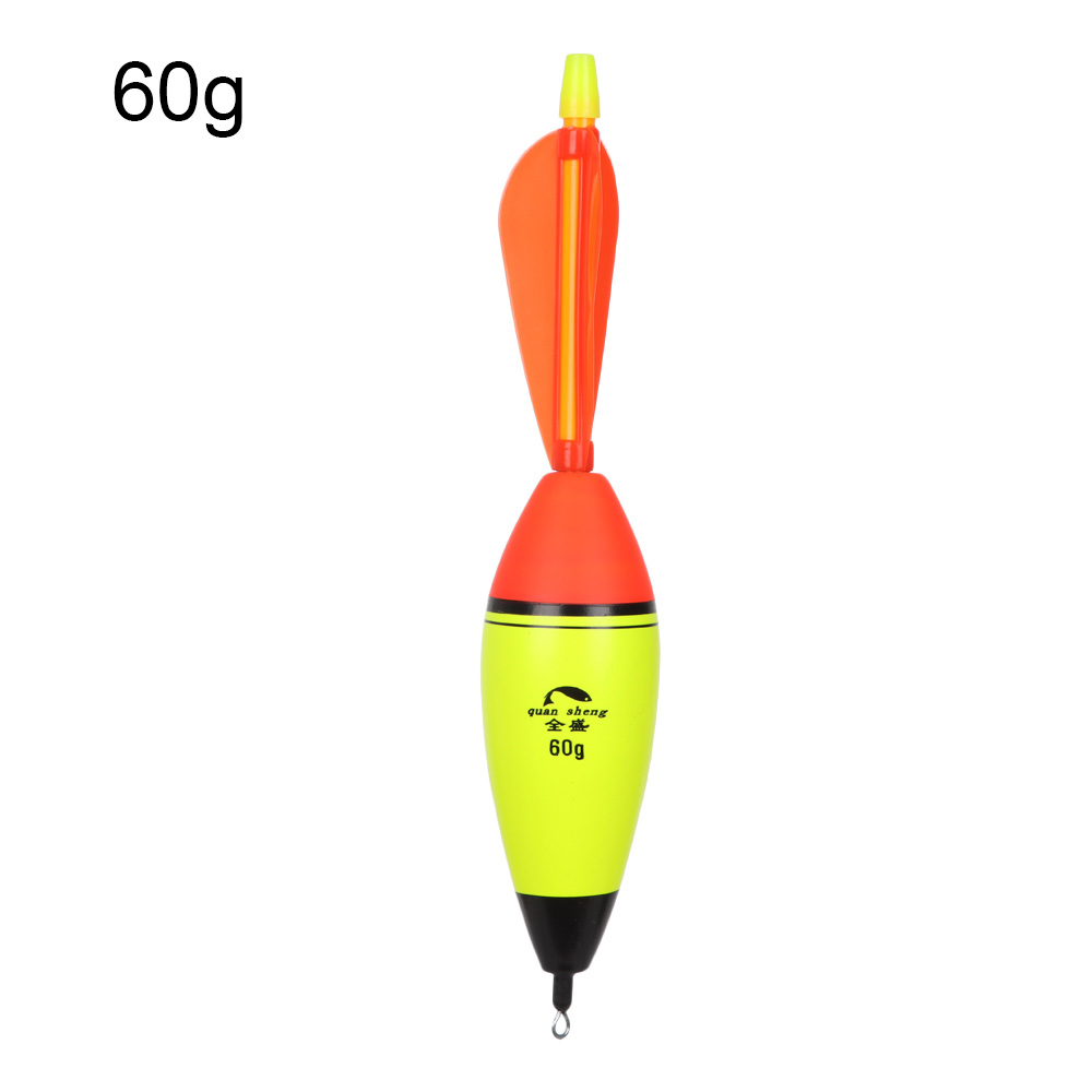 Flotteur de pêche lumineux, avec aile rotative, élastique, en mousse, 40g – 100g: 60g