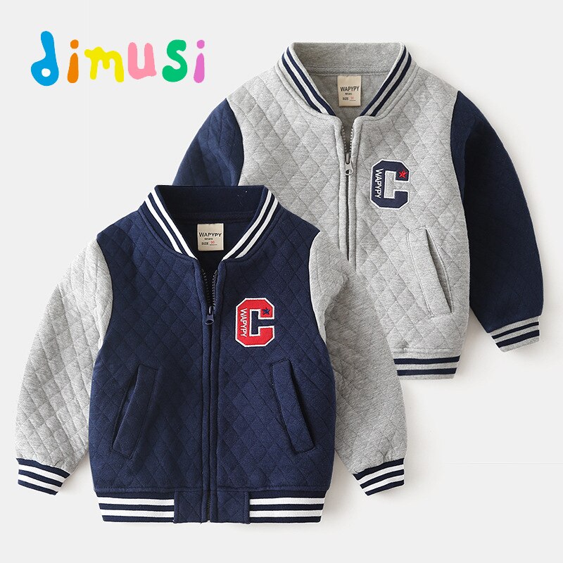 Dimusi Lente Herfst Jongens Baseball Jassen Mode Jassen Kinderkleding Baby Casual Windbreaker Kids Capuchon