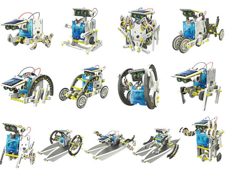 太陽光発電ロボットキットdiyおもちゃおもちゃ変換教育のギフト少年