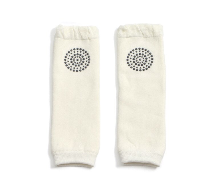 1 paar Weiche Baumwolle Baby Bein Wärmer Jungen Anti-Slip Kind Knie Pad Warme Handtuch Baby Mädchen Sock Infant sicherheit Krabbeln Elbow Protector: White