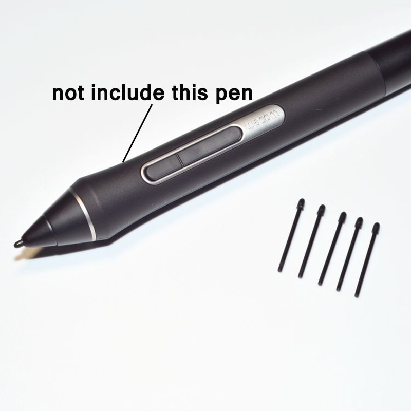 5 Pcs / Lot For Wacom Intuos Pro PTH-660 / 860 Cintiq DTH-W1620 / 1320H Graphic Drawing Tablet's pen Wacom Pro Pen 2 Black Nibs