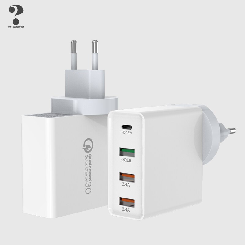 Caricabatterie rapido USB C GaN SiC da 110W carica rapida 4.0 3.0 QC 100W tipo C PD 65W caricabatterie rapido per Macbook Pro iPad iPhone Samsung Xiaomi: AU.Plug / 4 PORT