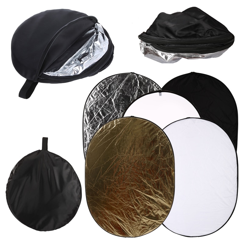 60*90Cm 5 In 1 Multi Elliptische Reflector Inklapbare Multi Disc Light Reflector Voor Studio Of Fotografie situatie