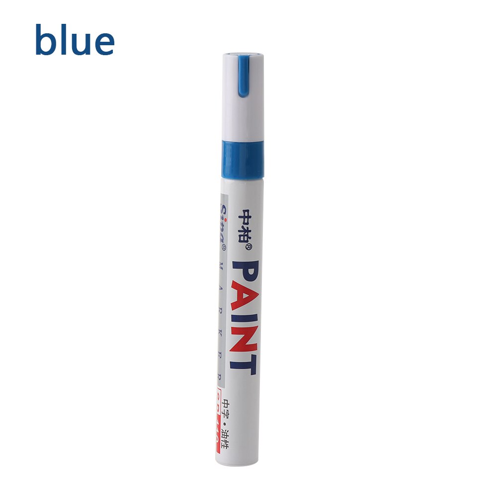 1 Pc Universele Waterdichte Pen Autoband Loopvlak CD Metalen Permanente Verf Markers 8 Kleuren Graffiti Vette Marker Pen: Blauw