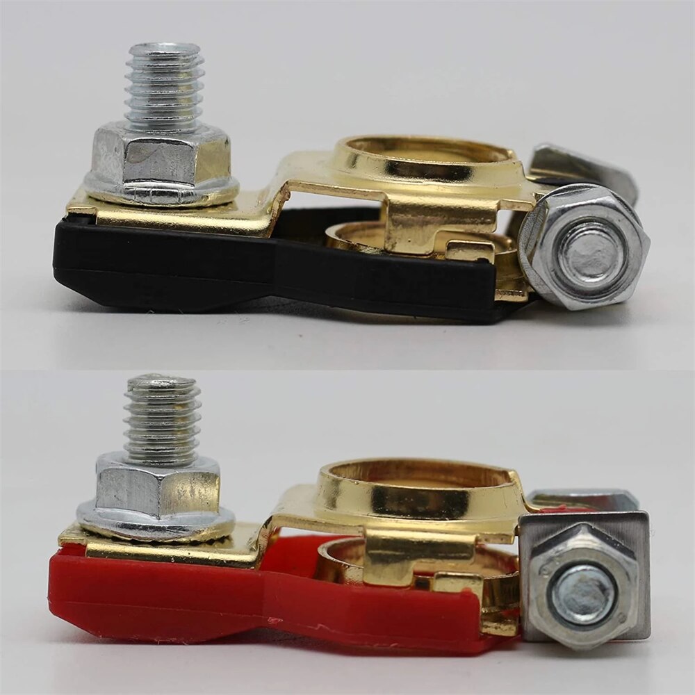 2Pcs Automotive Battery Terminal Clamp Clip Connector Battery Terminal Precision Processing, Stable Characteristics, High Reliab