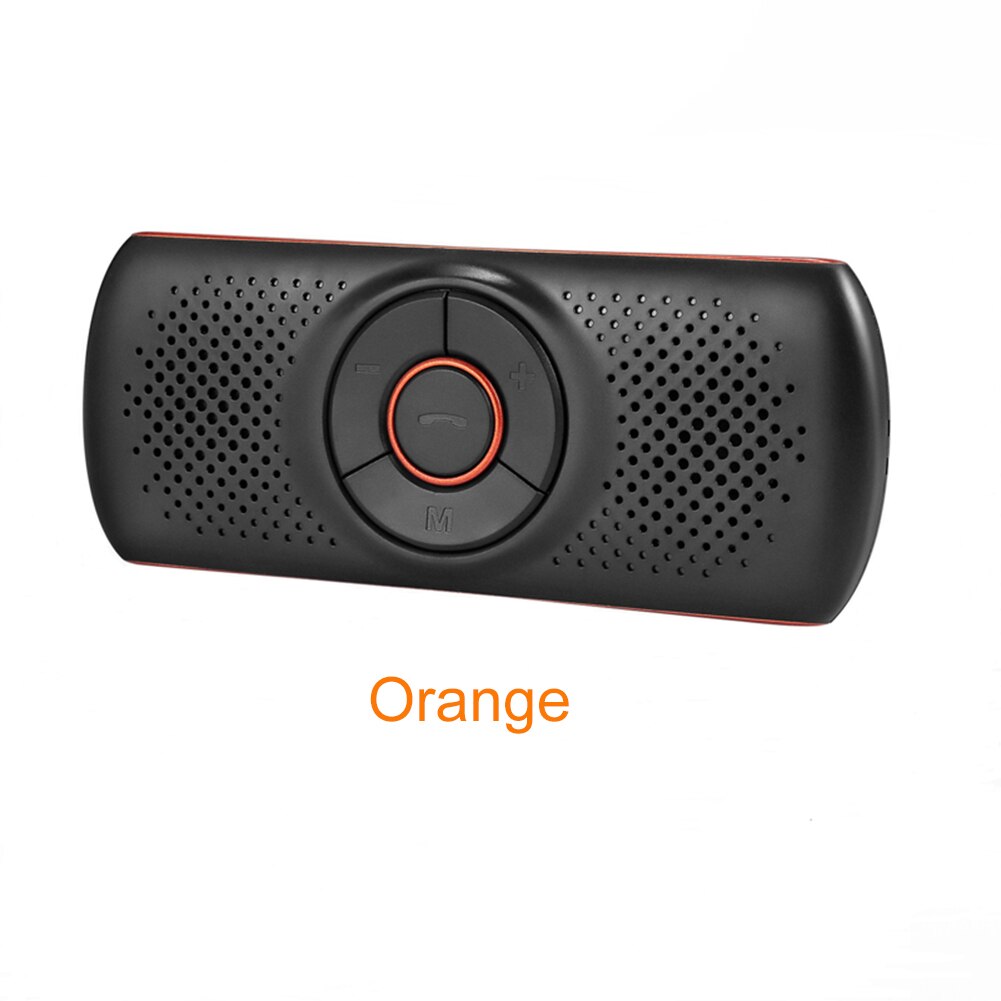 Draadloze Bluetooth Car Kit Set Handsfree Speakerphone Multipoint Zonneklep Speaker Voor Telefoon Smartphones: Oranje