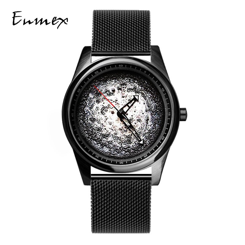 Enmex Individualisering Speciale Horloge Van De Ster Creatieve Neutrale Staal Quartz Klok Mannen Horloge