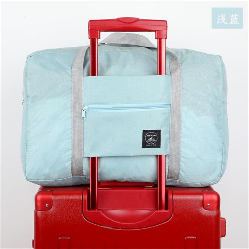 Portable Travel Bags Folding Unisex Large Capacity Bag Women Capacity Hand Luggage Business Trip Traveling Bags WaterProof: Sky Blue 2