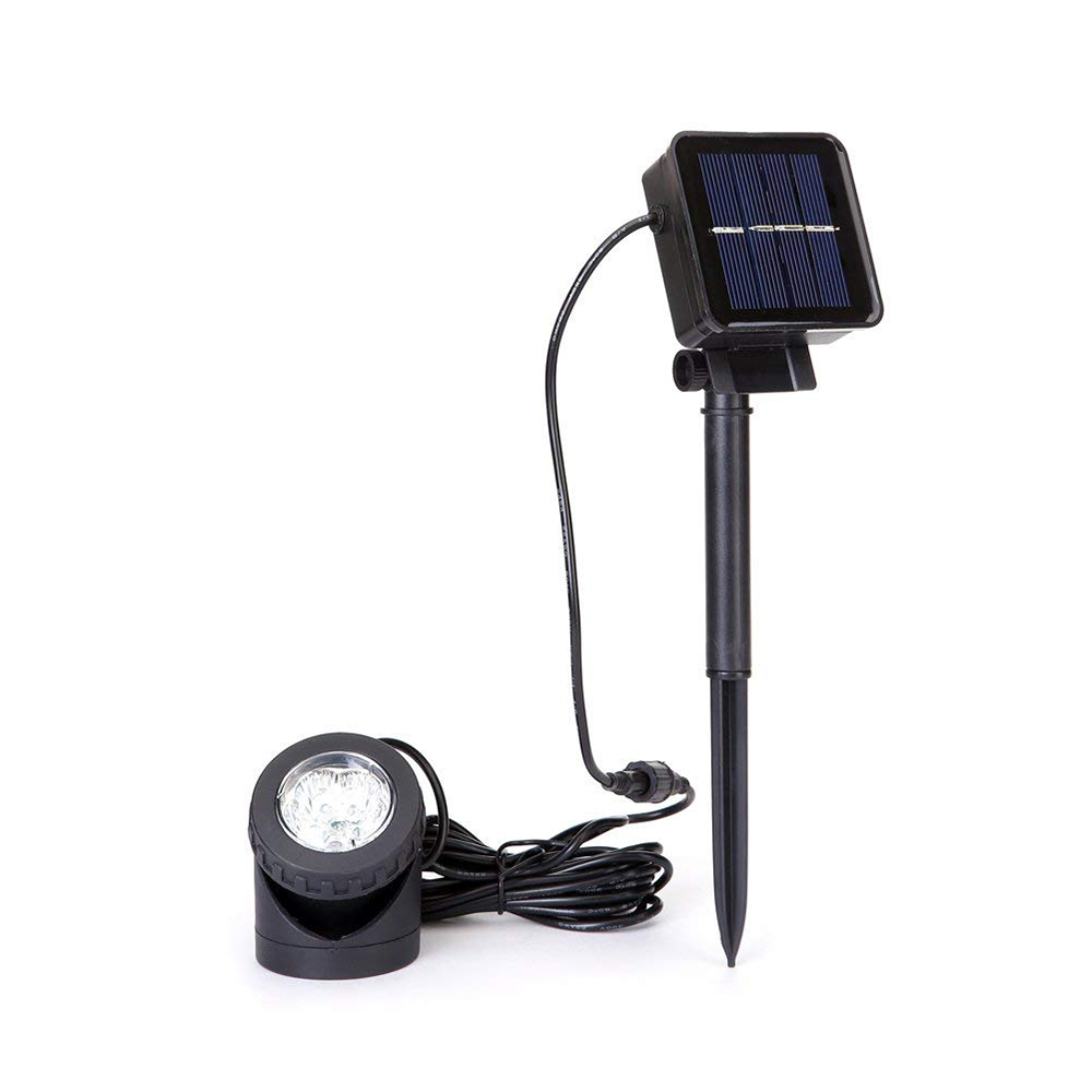 IP68 Waterproof Solar Powered underwater Pond Lights RGB Submersible Pool Spotlight Security Night Light for Garden Tank Decor: 1 Head / Warm white