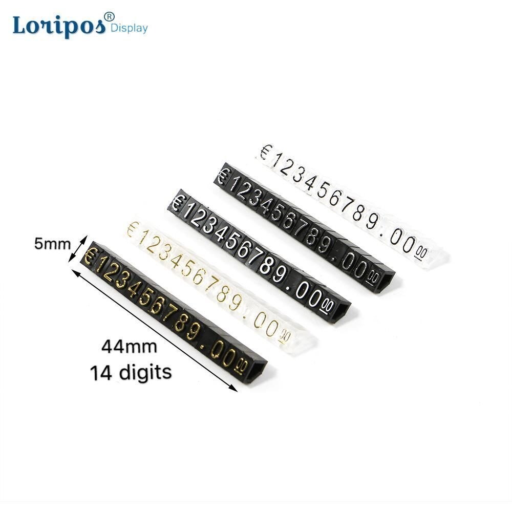 360 würfel Weiß Auf Schwarz Einstellbar Preis Anzeige Tag Label Einzelhandel Shop Digit Cube Stick Für Kleidung Schmuck Preis display