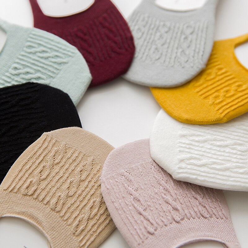 Kobiety silikonowe antypoślizgowe niewidzialne skarpetki letnie jednokolorowe skarpetki robić kostek klapki damskie bawełniane kapcie nie pokazać skarpetka