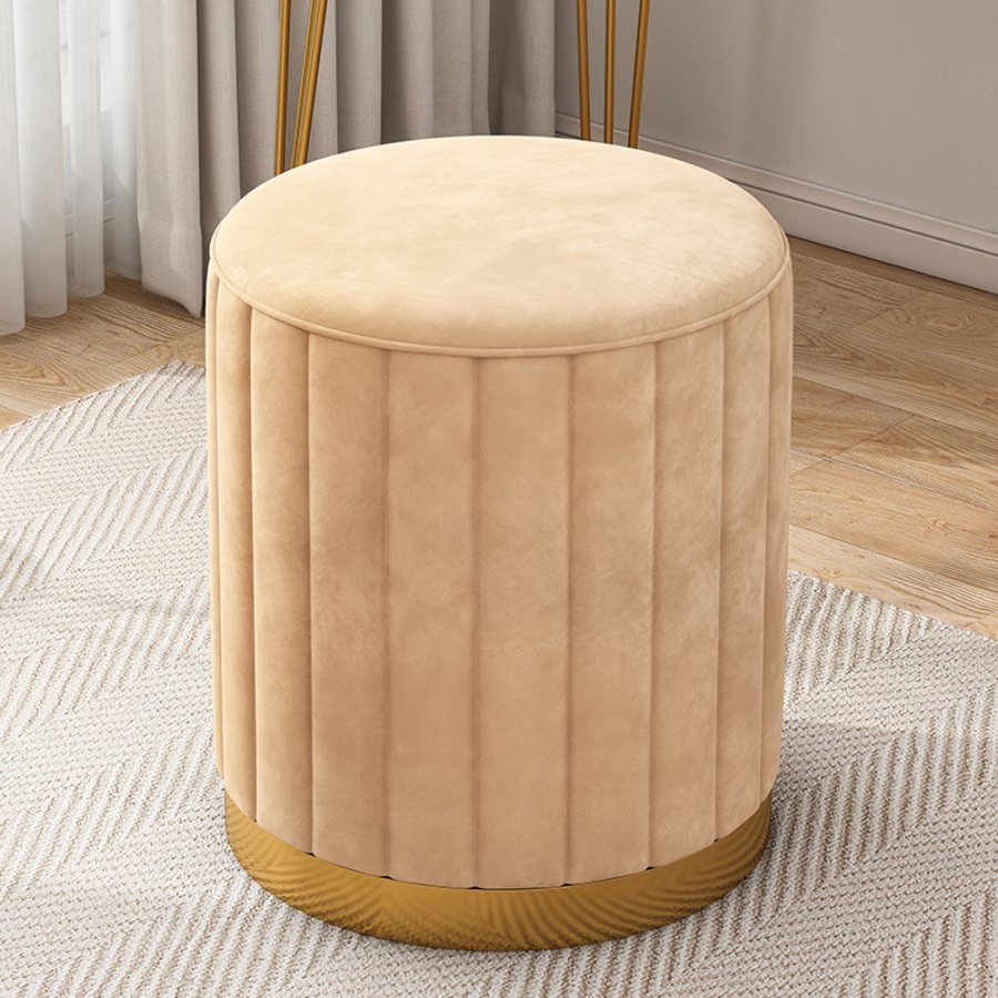 Tabouret de maquillage tabouret rond de luxe chaise chambre en ligne banc de rangement de célébrités canapé tabouret commode tabouret chaise de maquillage petit.: YELLOW