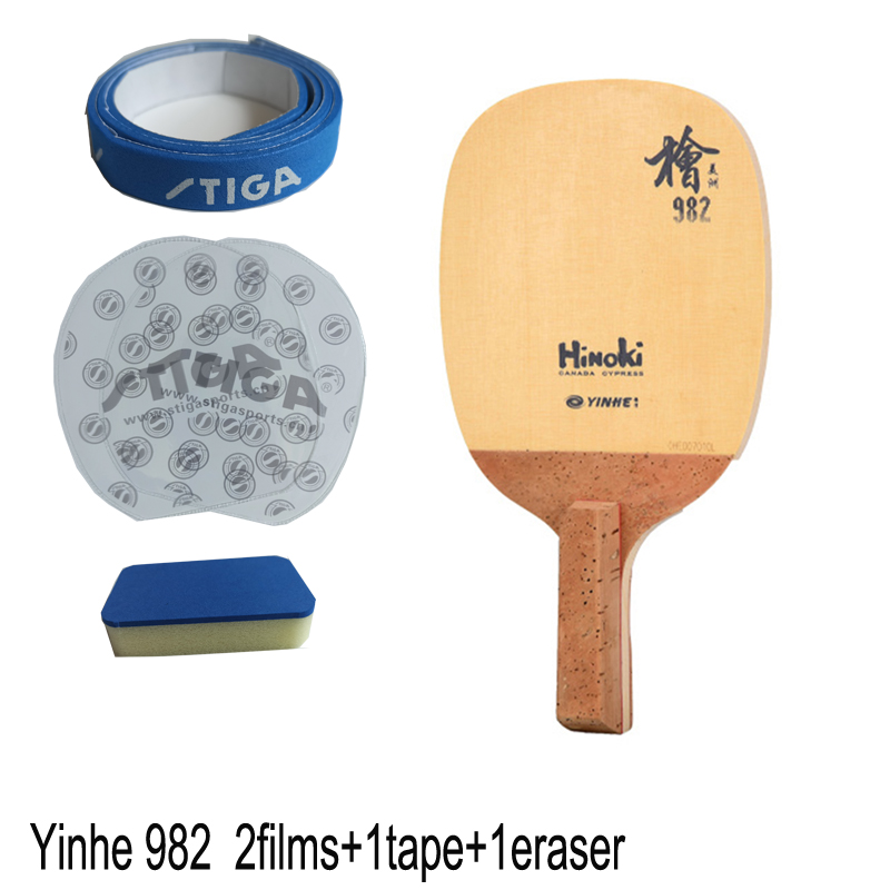 Yinhe – authentique raquette japonaise de tennis de table, modèle milkway Galaxy 982, Hinoki, penhold, one cypress: 982 eraser