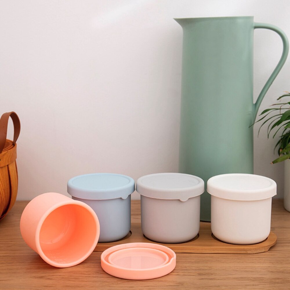 Silicone Food Storage Freezer Containers with Lids Silicone Portable Bowl Airtight Leakproof Food Jars Dishwasher Microwave Safe