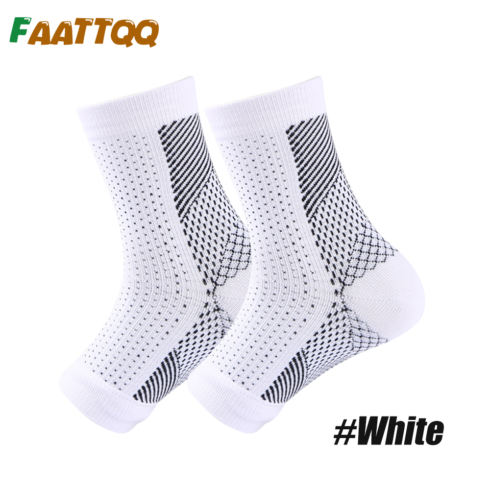 Neuropathy Socks for Men Women, Soothe Compression Socks for Neuropathy Pain, Ankle Brace Plantar Fasciitis Swelling Relief: L/XL / White