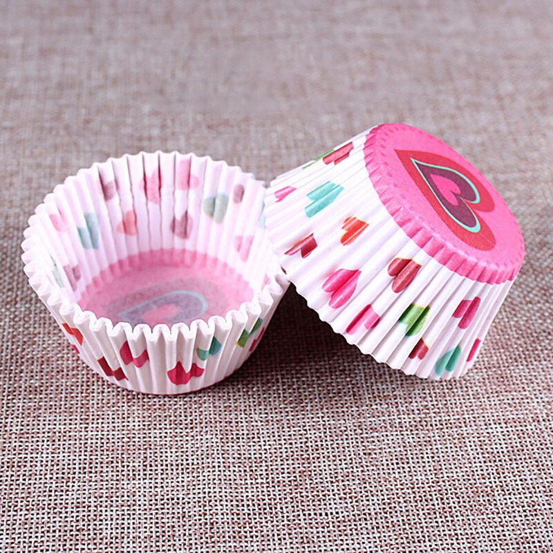 Mini rainbow 100pc cupcake liner bagekop cupcake papir muffin etuier kage æske æggetærter bakke køkken tilbehør værktøj: G183041b