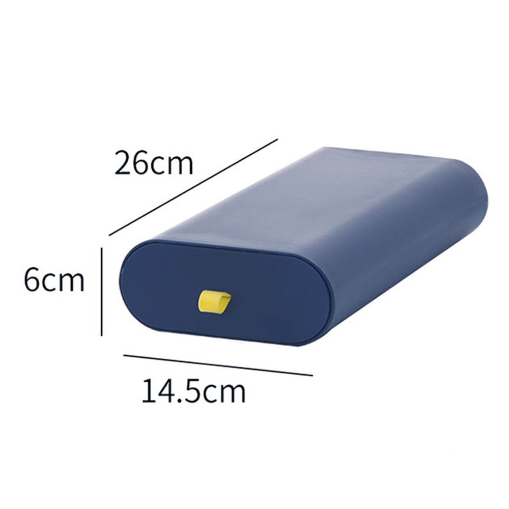 Desk organizer kitchen drawer organizer paste office desk bottom finishing box desktop storage box organizer for cosmetics: Blue big