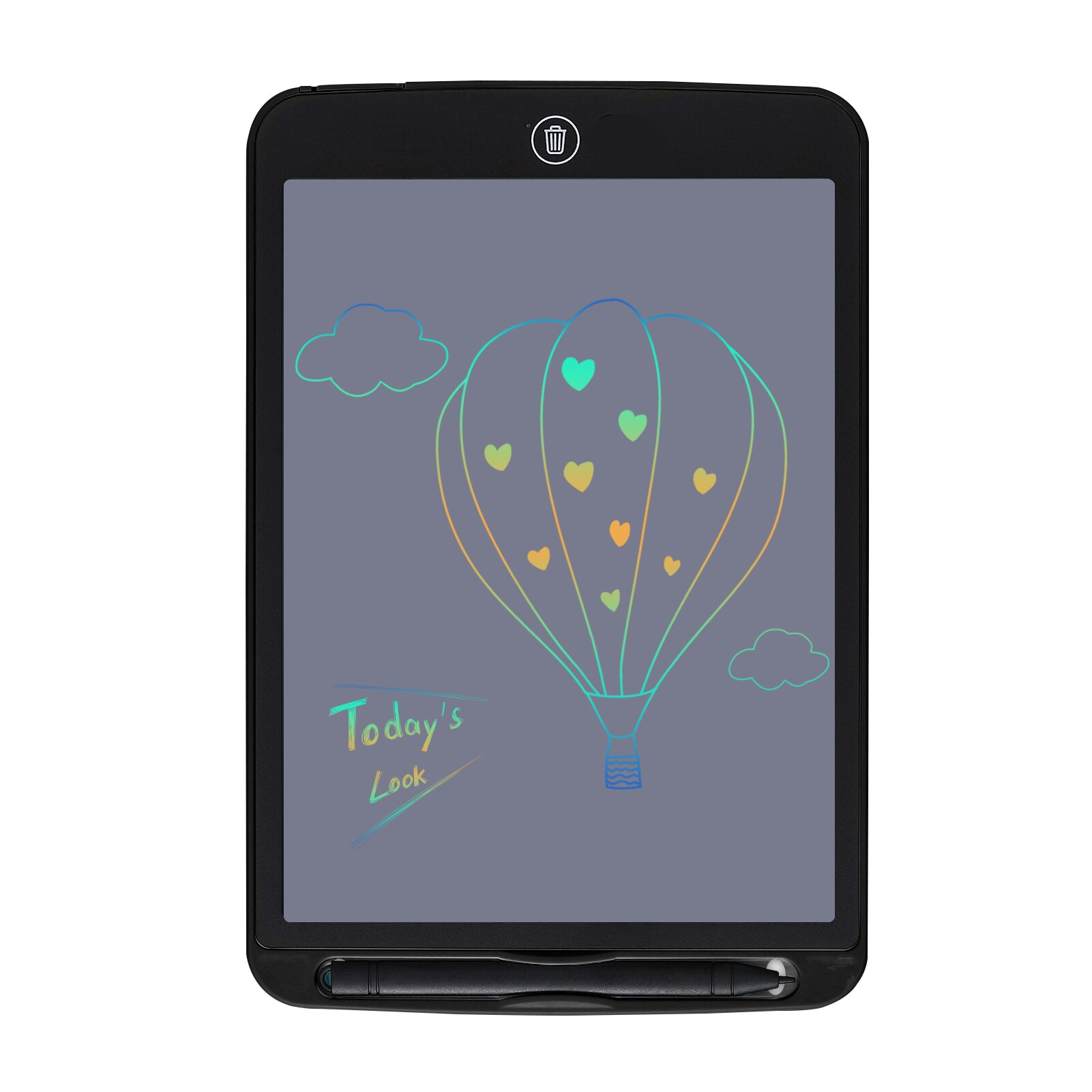 10.5 Inch LCD Writing Tablet Electronic Digital Drawing Board Erasable Writing Pad Color Screen One-Click Erase with Lock Button