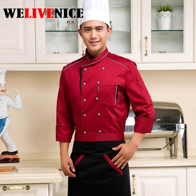 Winter Lange Mouw Ademend Breasted Restaurant Chef... – Grandado