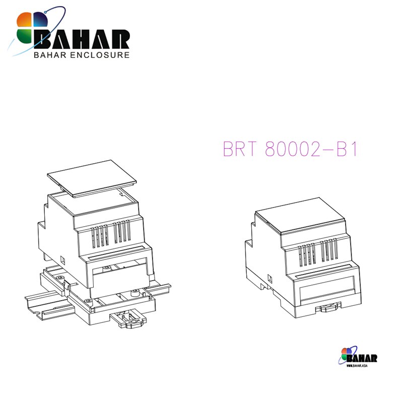 Bahar 1 stk. industriel din skinne plastkabinet abs elektroniske projektkasser diy din skinne boks wire samledåse brt 80002