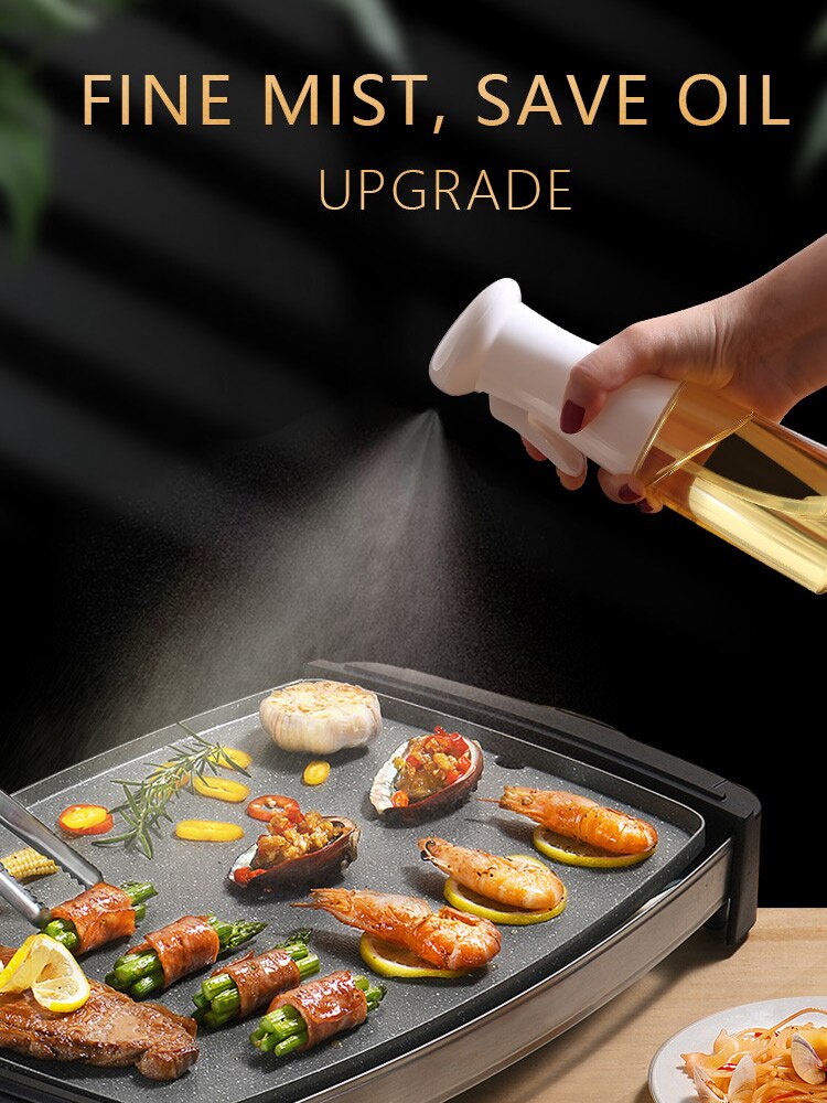 Aminno olie sprøjte flaske eddike sprøjte til madlavning grill bpa gratis salat sovsbåde 200ml plast spray spray flaske