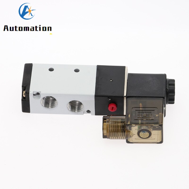 Válvula Solenoide eléctrica de 5 vías y 2 posiciones, 4V210-08, 1/4 &quot;, tamaño de Puerto DC12V,24V. Válvula de control de aire de piezas neumáticas, AC 110V,220V