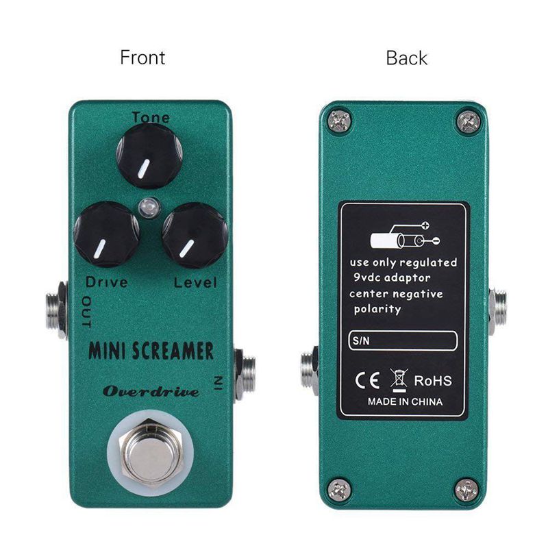 Mosky Mini Screamer Overdrive (TS9 Overdrive) Mini Gitaar Effect Pedaal