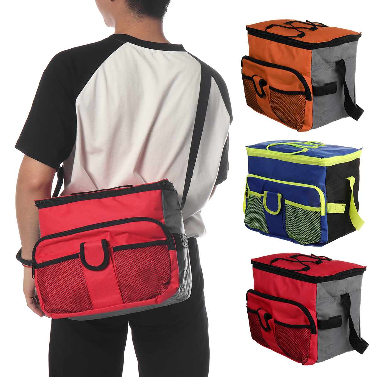 3L Portable Lunch Bags Insulated Box Tote Thermal Cooler Food Picnic Container Waterproof Food Box Folding Shoulder Bag