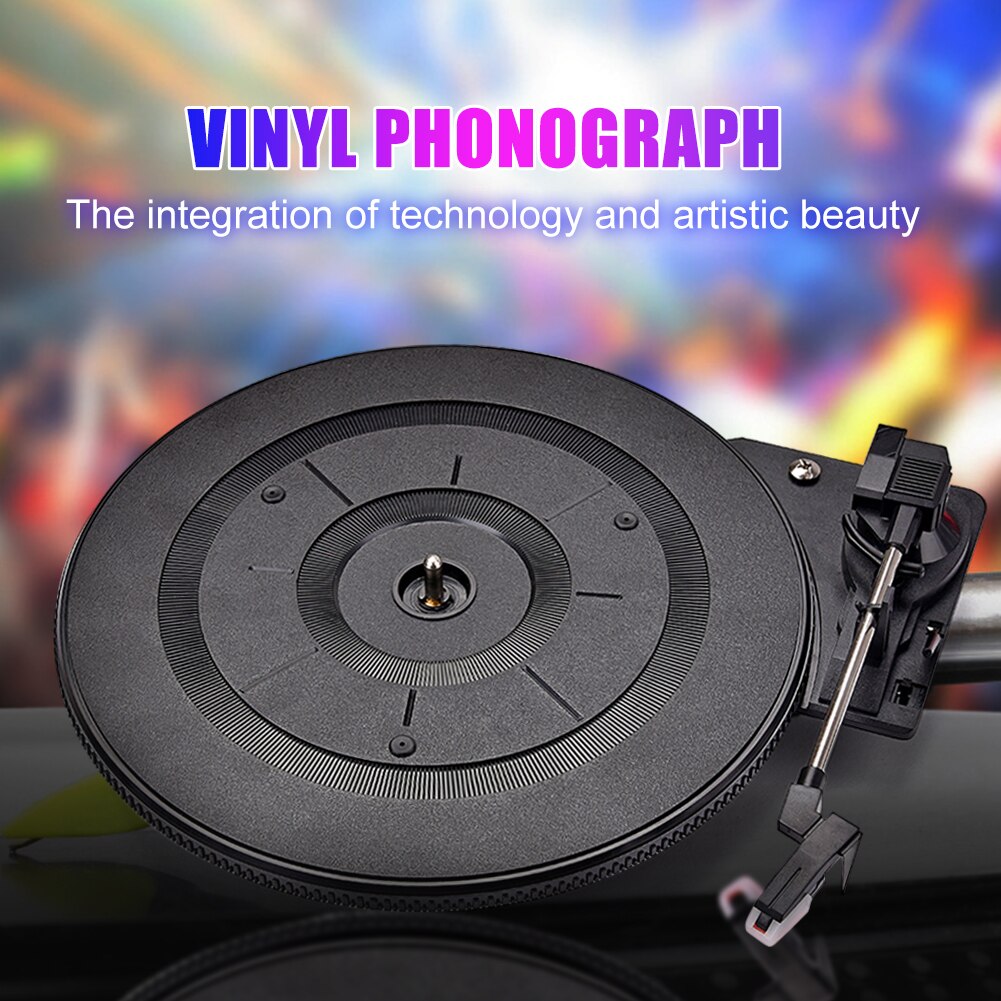 Lecteur de disque vinyle universel LP platine 3 vitesses phonographe Portable disque noir solide et Durable pour votre ancien lecteur de disque
