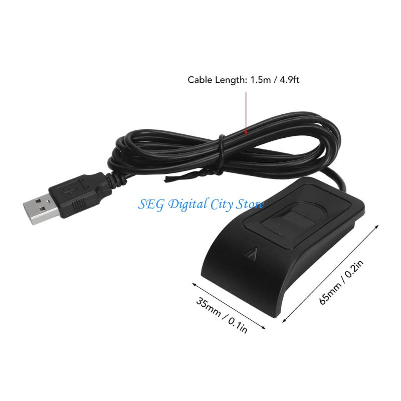 Lettore di impronte digitali usb u75b, scanner di impronte digitali con calibrazione automatica a 360 gradi, lettore di impronte digitali usb da tavolo per pc portatile