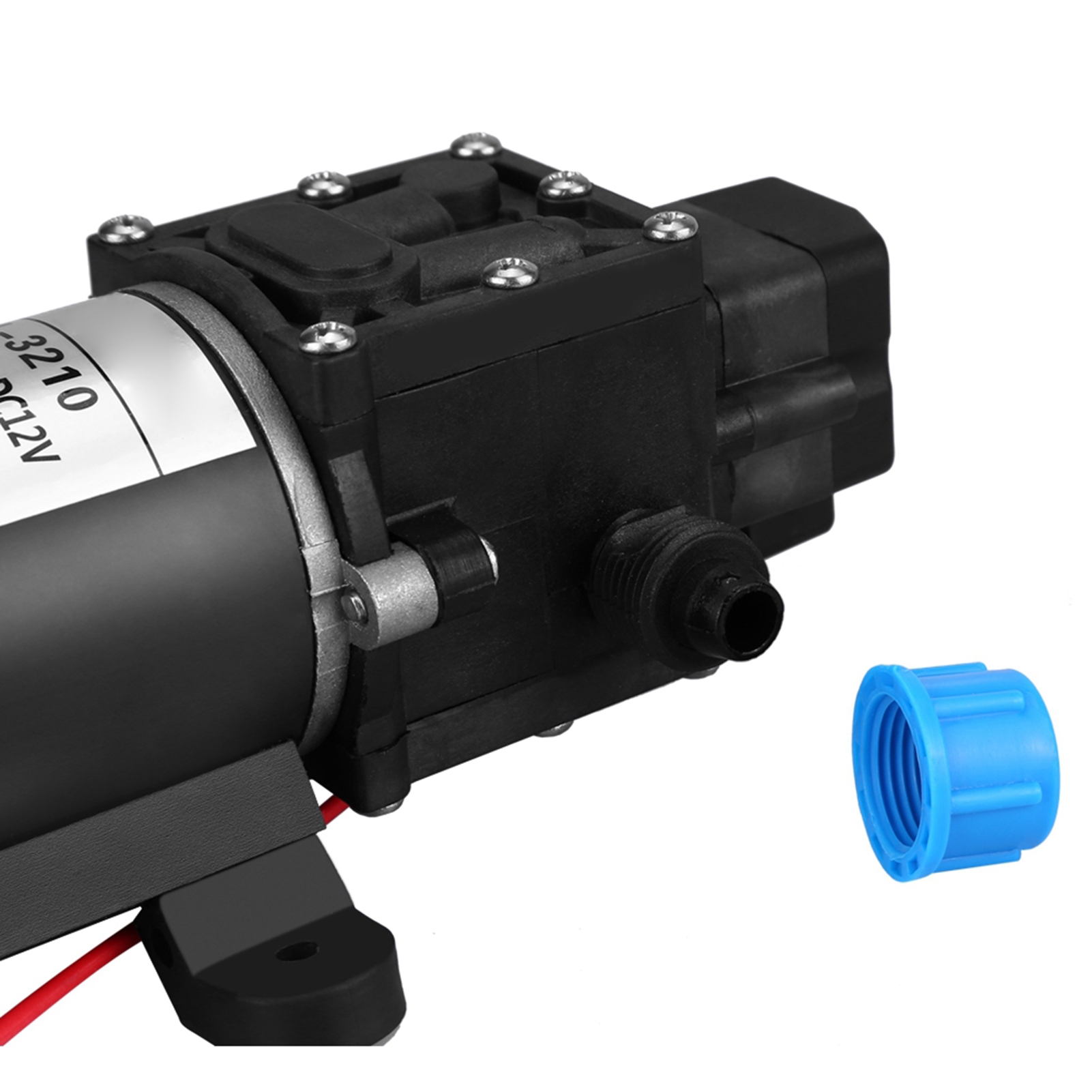 12v dc 100w 8l/ min 160 psi højtryksmembran selvansugende vandpumpe til vask