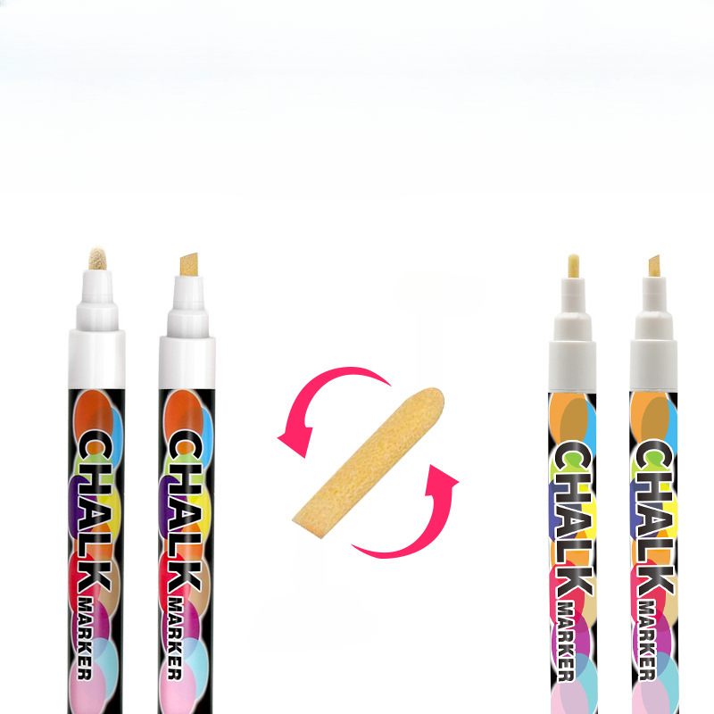 1/3/6/10/15Mm Wit Vloeibaar Krijt School Gebruik Whiteboard Marker Pen Klaslokaal Benodigdheden Kinderen Graffiti Uitwisbaar Stofvrij Krijt