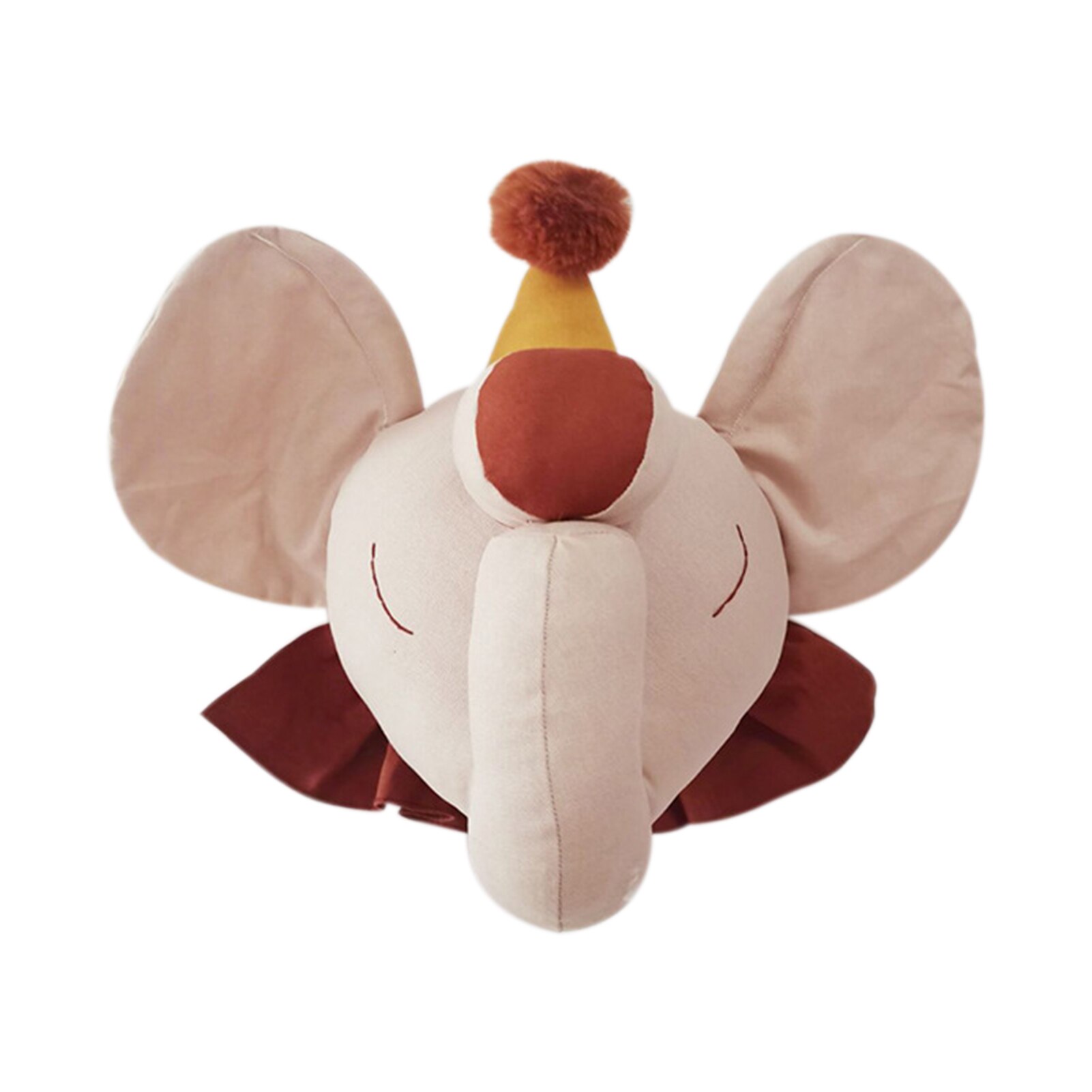 Dier Hoofd Olifant Muur Decor Opknoping Mount Knuffel Pluche Speelgoed Prinses Pop Meisje Kid Kinderkamer: Brown