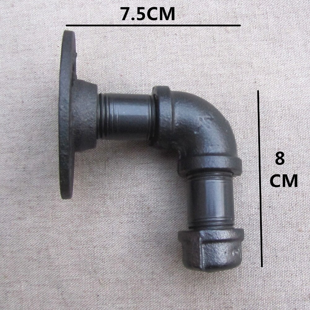 Teollisuus 1/2 &quot; kaikki asennettu metalliputki lakka pyyhekoukkuripustin retro urbaani rustiikki seinäkoukut kotibaari kahvila ravintola sisustus