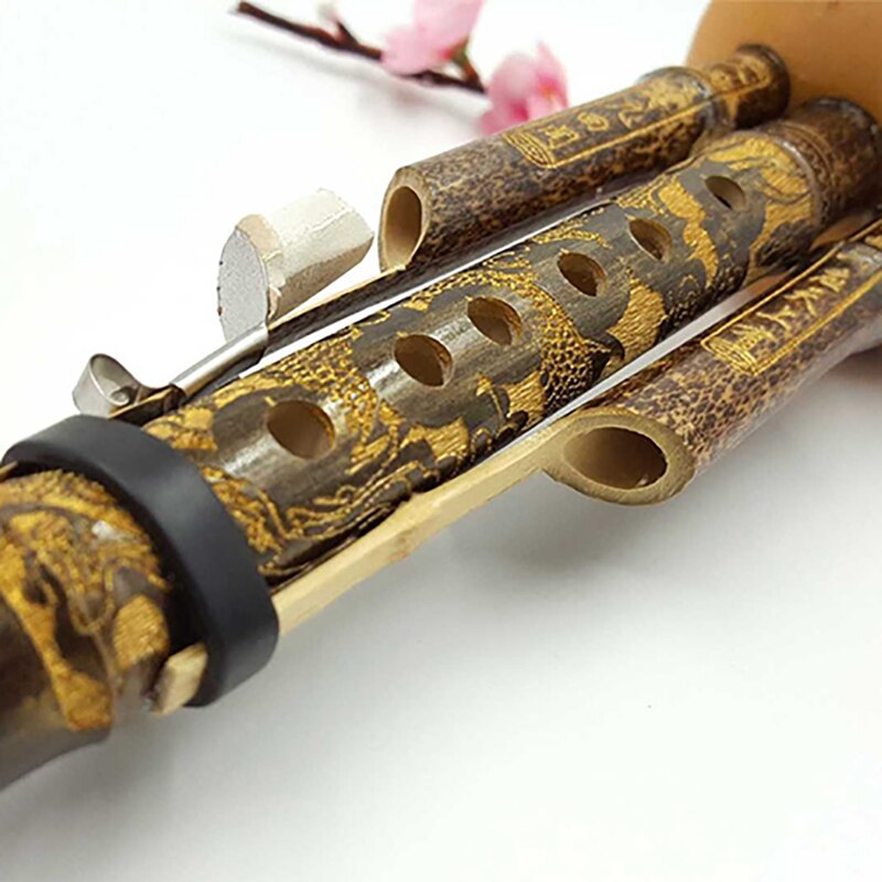 Chinese Handmade Cucurbit Silk Cucurbit Silk National Wind Musical Instrument Flute Handcraved Art Recorder Beginners Instrument