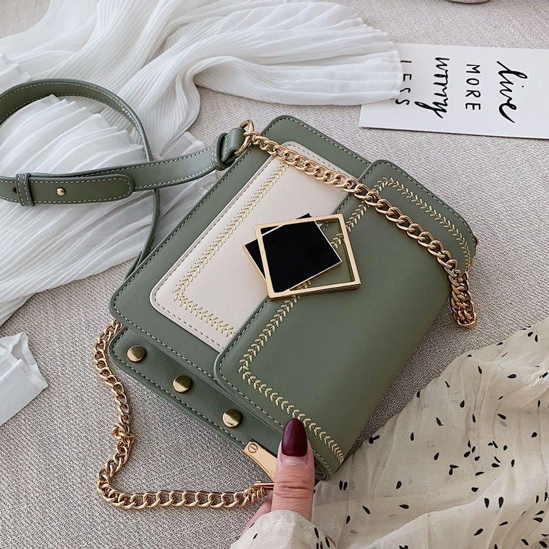 Chain Pu Leather Shoulder Bags for Women Small Crossbody Simple Special Lock Female Travel Handbags