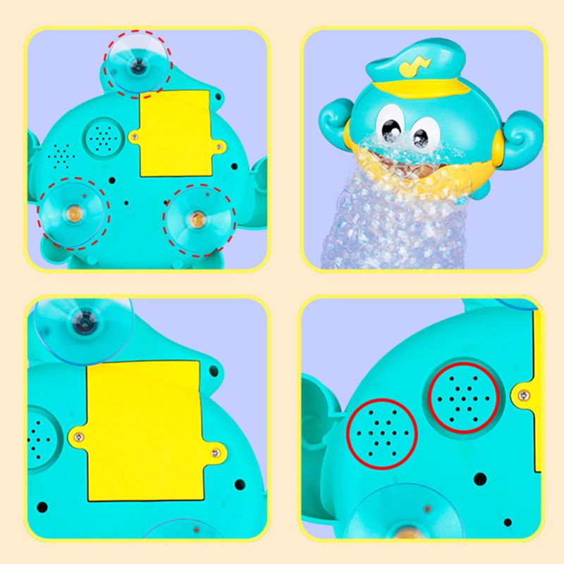 Polpo Macchina Della Bolla con 12 mini Musica Elettrico Bagno di Bolla creatore giocattolo per I Bambini Delle Ragazze Dei Ragazzi