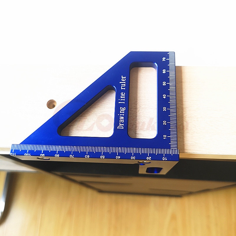 Multifunktionale Winkel Lineal 45 90 Grad Aluminium Legierung Genaue Holzbearbeitung Platz Winkel Herrscher Kennzeichnung Messgerät Tischler Werkzeuge