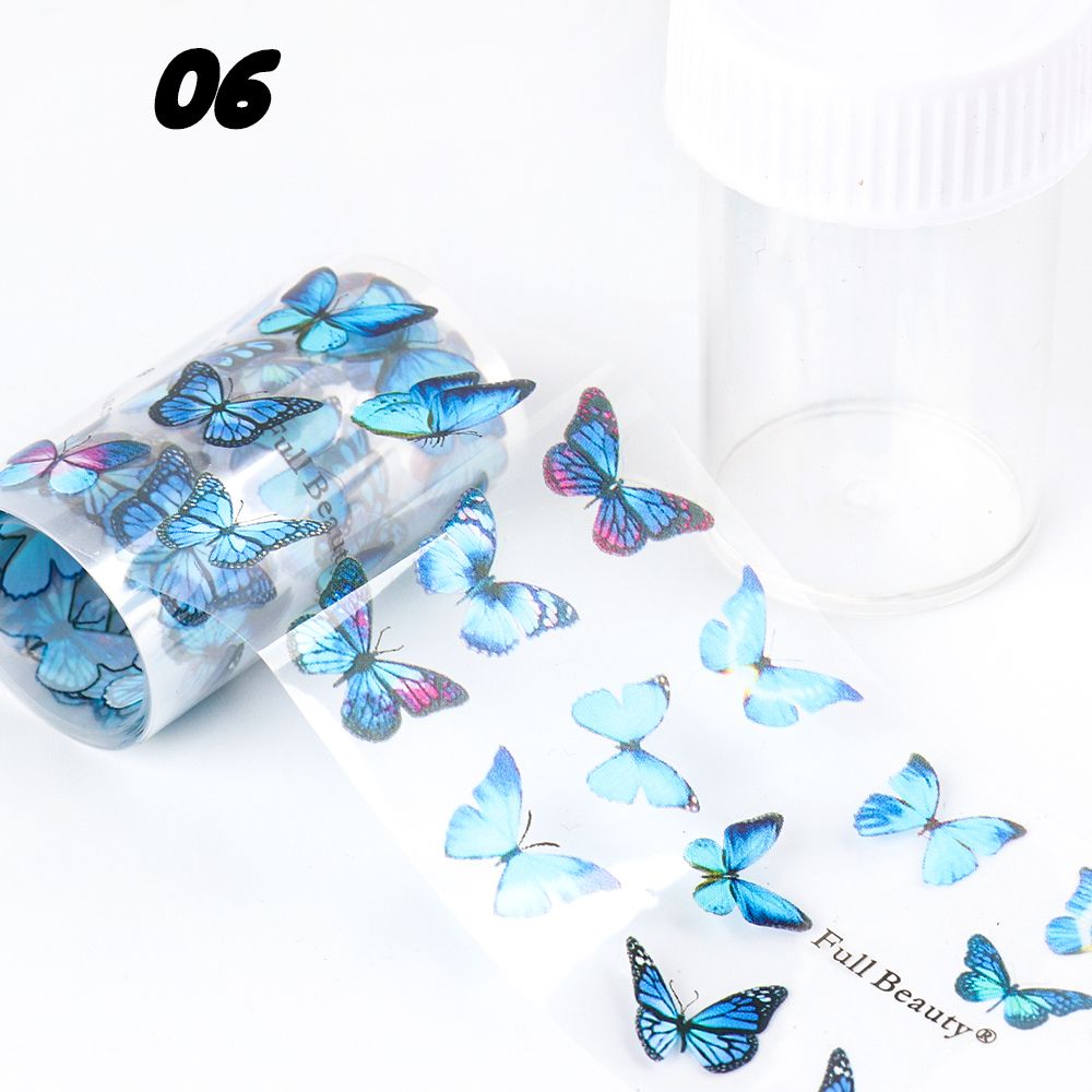 Aurora Nail Foils Shattered Glass Nail Art Marble Holographic Cellophane Paper Nail Sticker Summer Manicure Clear GL1900: 1808-06 bottle