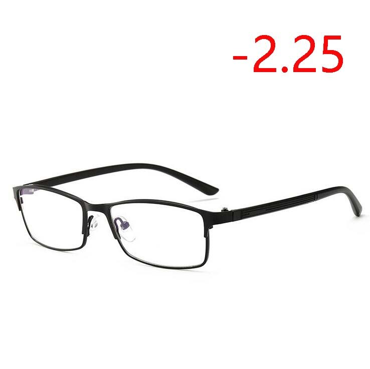 -1.0 -1.25 -1.5 -1.75-4 Anti Blauw Licht Afgewerkt Bijziendheid Bril Mannen TR90 Vierkante recept Bril Korte-Sighte Eyewear: Myopia 225